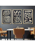 Enhance any space with this chic Black & Beige Calligraphy Canvas Art Set. The modern abstract design adds a touch of sophistication to any room. Leave it unframed for a clean, minimalist look. Made with high-quality canvas, this set is the perfect addition to your wall decor.
