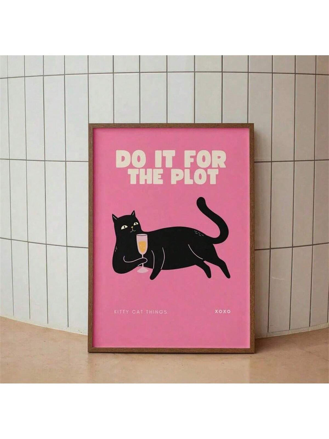 Elevate your living space with this Chic Black Cat Wall Art, featuring a playful champagne cat design that perfectly blends sophistication with whimsy. Ideal for cat enthusiasts, this poster adds a stylish and unique touch to any room, enhancing your home decor with a subtle yet captivating feline charm. Crafted to complement modern interiors, it’s a tasteful statement piece that celebrates your love for cats while maintaining an elegant aesthetic.