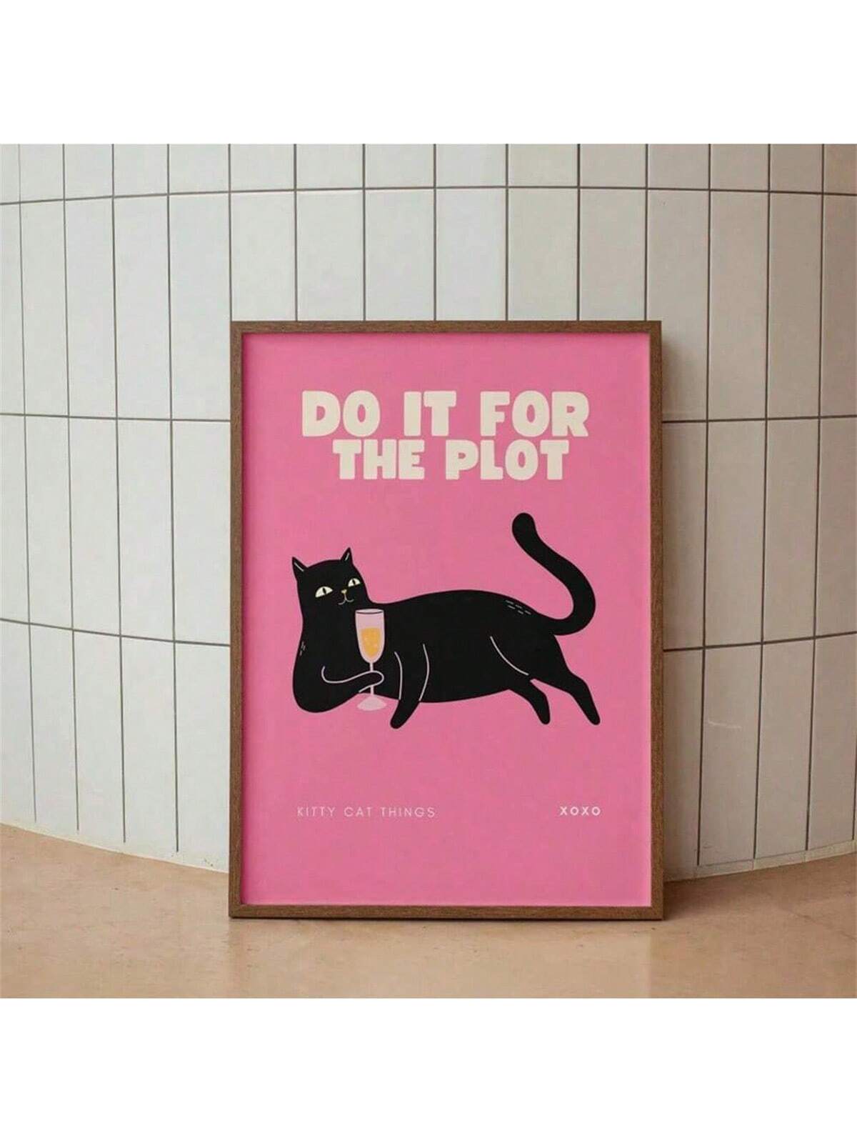 Elevate your living space with this Chic Black Cat Wall Art, featuring a playful champagne cat design that perfectly blends sophistication with whimsy. Ideal for cat enthusiasts, this poster adds a stylish and unique touch to any room, enhancing your home decor with a subtle yet captivating feline charm. Crafted to complement modern interiors, it’s a tasteful statement piece that celebrates your love for cats while maintaining an elegant aesthetic.