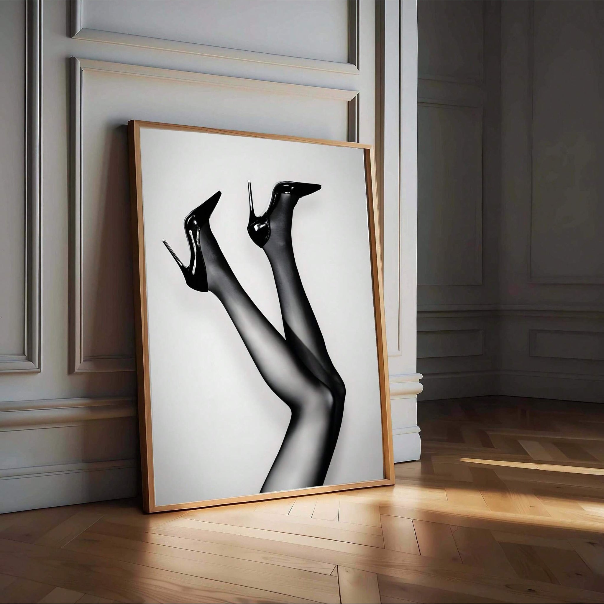 Add a touch of elegance to your space with our Chic Black and White High Heels Canvas Art Print. Perfect for fashion lovers, this luxury piece of wall decor will elevate any room, whether it's your bedroom, living room, or dorm. Crafted with high-quality materials, it's a stylish addition to any home.