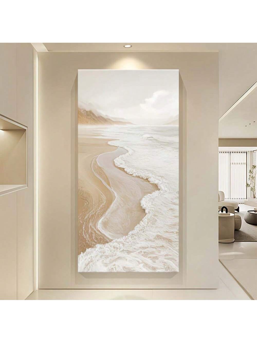 Enhance your living space with our Chic Coastal Waves Canvas Art Print. Its tranquil design is expertly framed and perfect for adding a touch of serenity to any room. Made from high-quality materials, this wall decor is a must-have for those seeking a modern and peaceful home aesthetic.