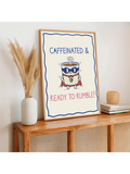 Transform your kitchen or dining room with this charming coffee-themed canvas wall art. Featuring playful cartoon designs with letters and figures in vibrant multicolor, it brings warmth and personality to any space. Crafted on durable canvas, this piece is waterproof and removable, making it perfect for renters and those who love to refresh their decor.