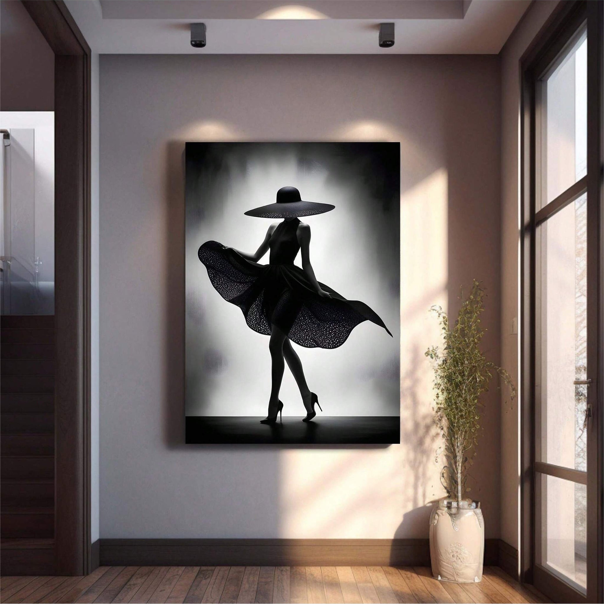 Elevate your home decor with our Chic Elegance: Framed Black Dress Silhouette Art Print. The sophisticated design adds a touch of elegance to any space. Made with high-quality materials, this framed print is a must-have for fashion-forward homes. Enhance your style with a touch of chicness.