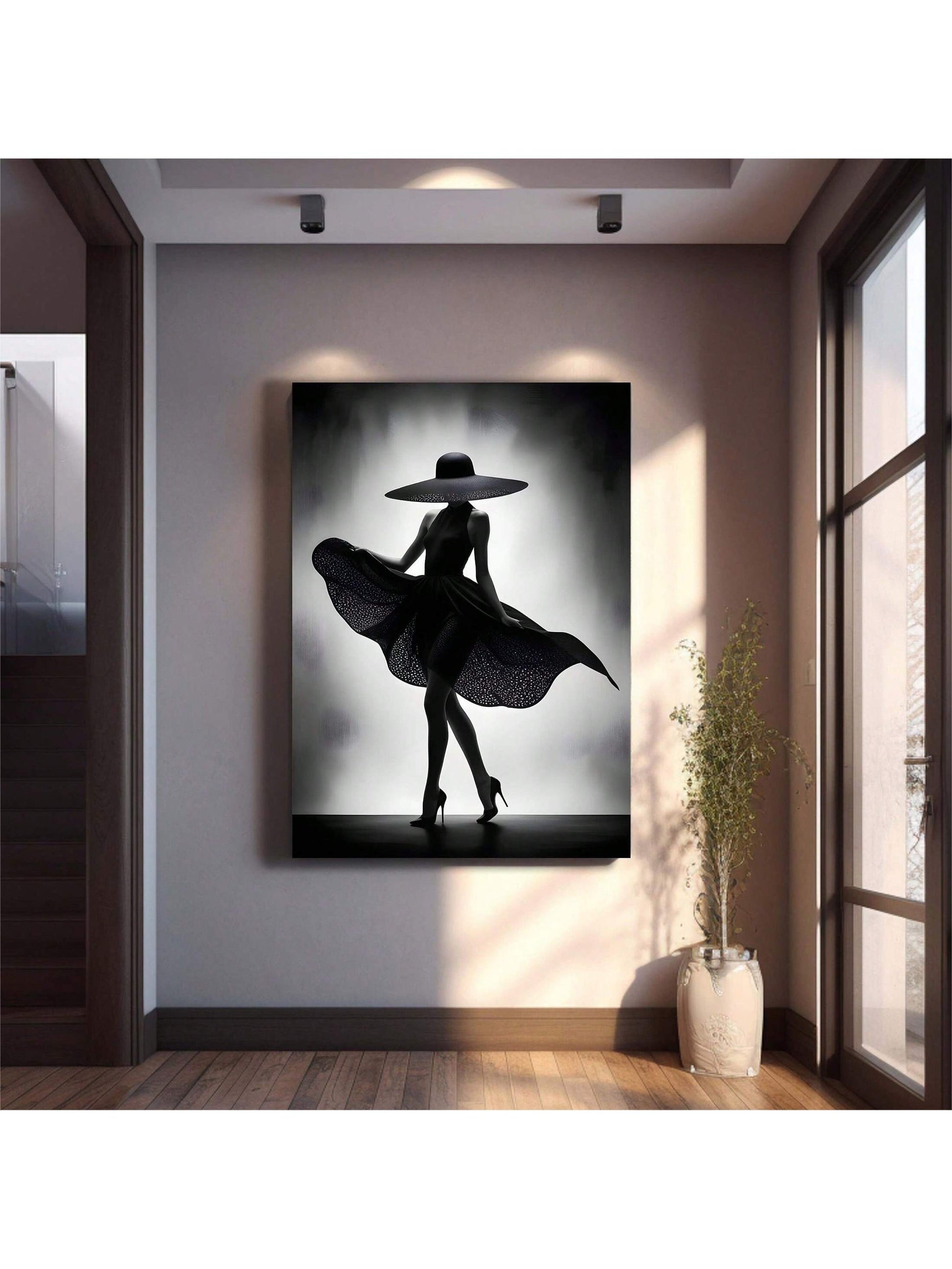 Elevate your home decor with our Chic Elegance: Framed Black Dress Silhouette Art Print. The sophisticated design adds a touch of elegance to any space. Made with high-quality materials, this framed print is a must-have for fashion-forward homes. Enhance your style with a touch of chicness.
