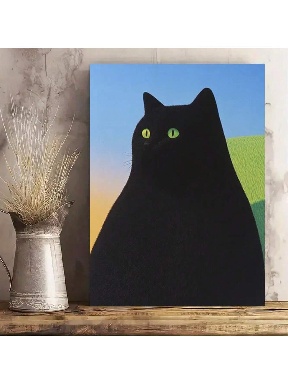 Elevate your space with this Chic Framed Black Cat Wall Art, featuring a minimalistic design of a charming fat cat. Expertly crafted, this print combines simplicity and style, making it an ideal choice for cat lovers seeking a sophisticated yet playful decor piece. The sleek black frame enhances the artwork’s clean lines, ensuring it complements a variety of interior styles while adding a subtle touch of personality. Perfect for living rooms, bedrooms, or offices, this wall art offers a refined way to celeb