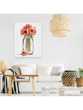 This chic canvas print features a stunning, modern floral design, framed for a touch of elegance. Elevate your space and add a pop of color with this sophisticated piece. Expertly crafted for a professional finish.