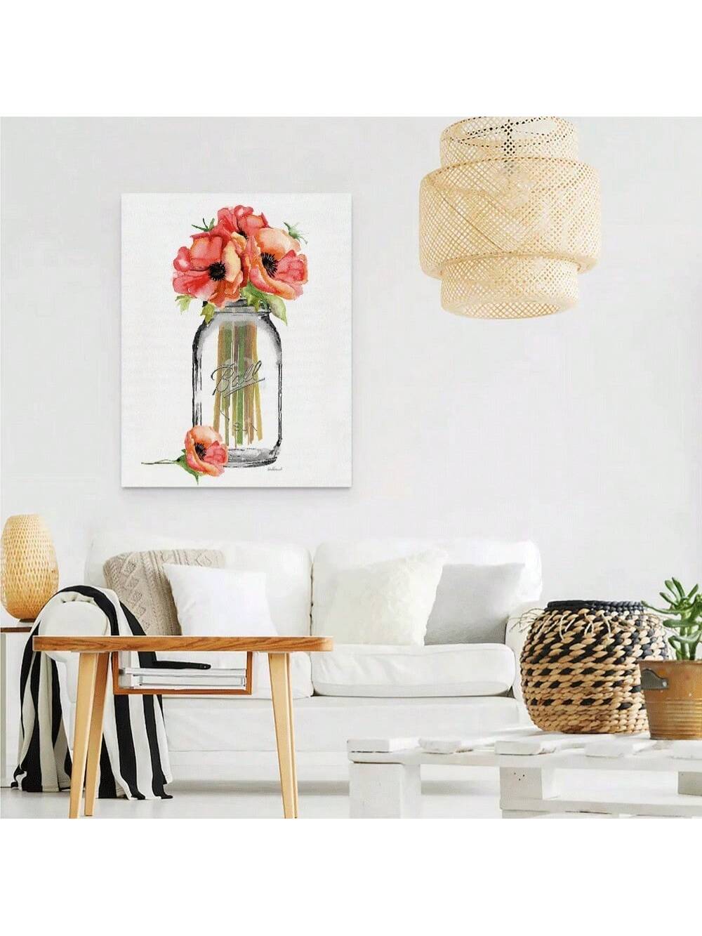 This chic canvas print features a stunning, modern floral design, framed for a touch of elegance. Elevate your space and add a pop of color with this sophisticated piece. Expertly crafted for a professional finish.