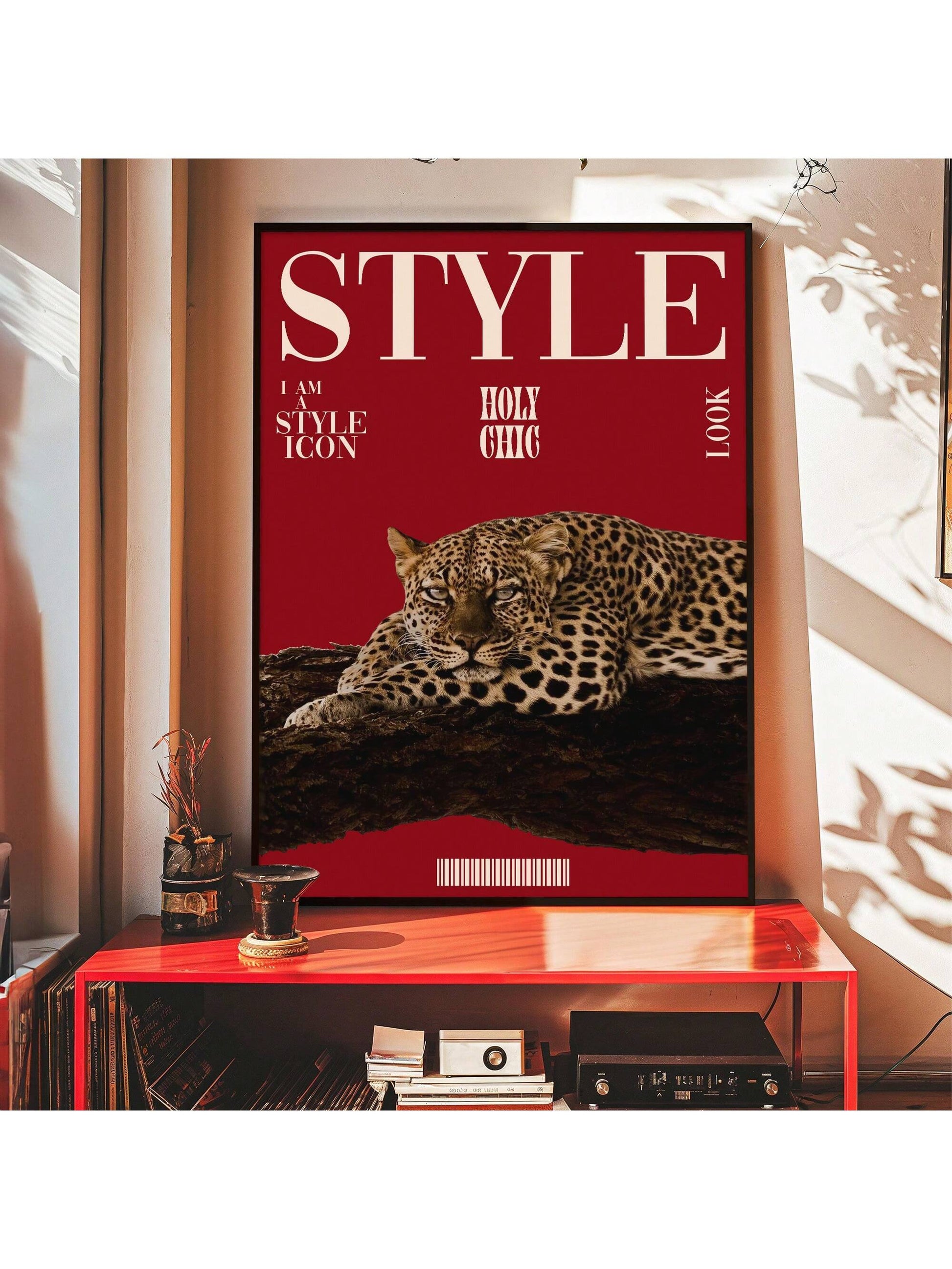 This chic leopard print canvas art is the perfect addition to any trendy space. Featuring a stylish cheetah design, this wall decor adds a touch of sophistication and elegance to any room. Made from high-quality canvas, this piece is durable and long-lasting, providing a stylish statement for years to come.