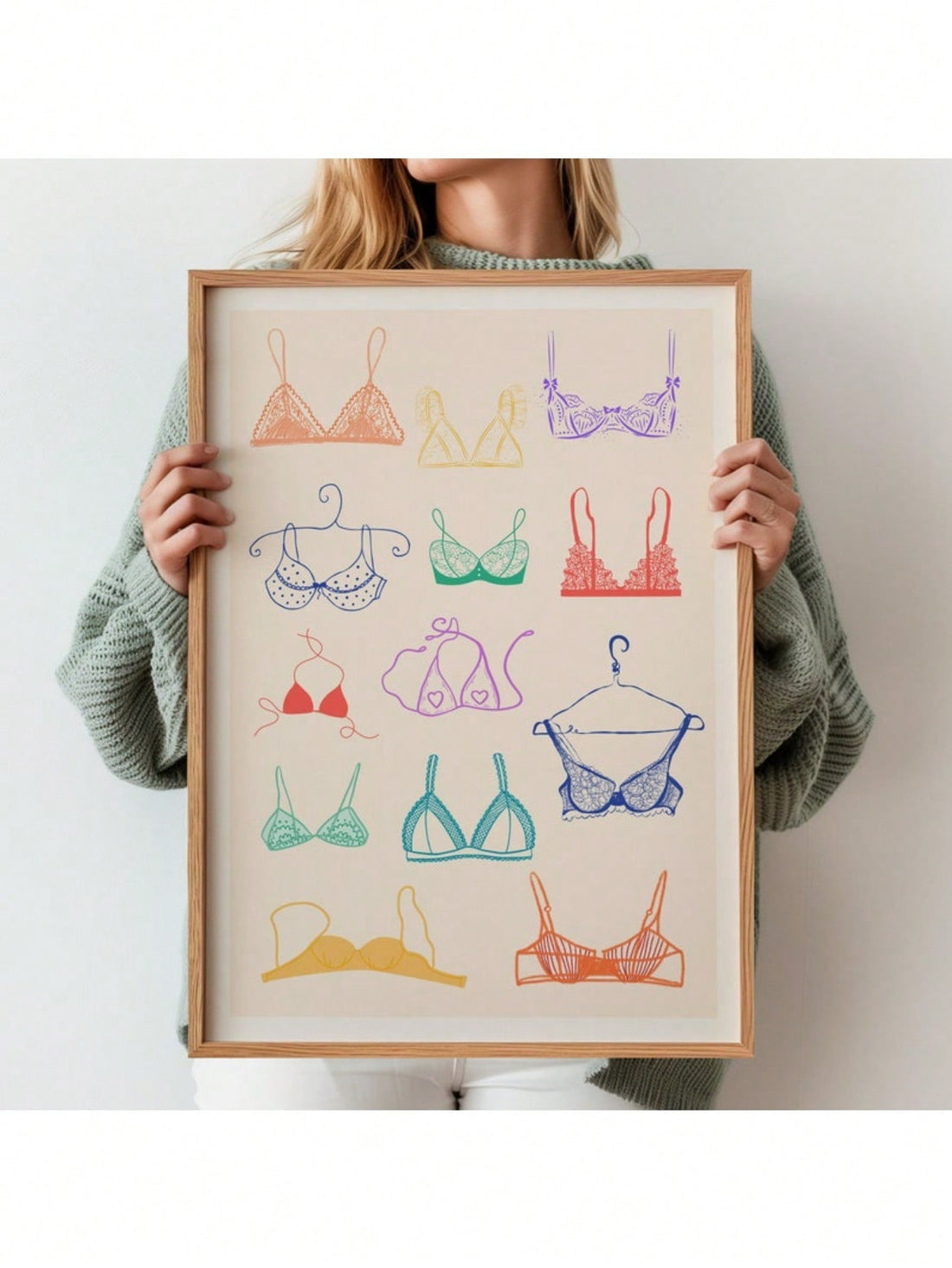 Elevate your living space with Chic Lingerie Wall Art featuring preppy bra prints designed to complement stylish apartment décor. This sophisticated artwork adds a tasteful, modern touch to any room, blending seamlessly with contemporary interiors. Perfect for fashion enthusiasts and art lovers alike, these prints provide a subtle yet impactful statement, enhancing your environment with refined elegance.