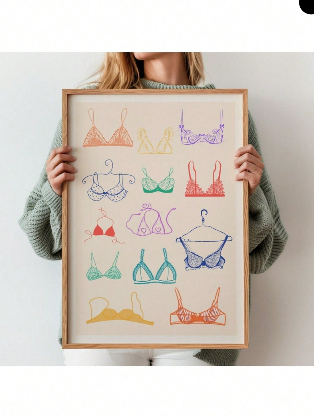 Elevate your living space with Chic Lingerie Wall Art featuring preppy bra prints designed to complement stylish apartment décor. This sophisticated artwork adds a tasteful, modern touch to any room, blending seamlessly with contemporary interiors. Perfect for fashion enthusiasts and art lovers alike, these prints provide a subtle yet impactful statement, enhancing your environment with refined elegance.