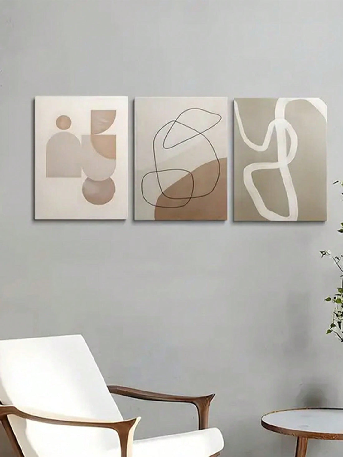 Introducing the Chic Minimalist 3-Piece Canvas Art Set, featuring modern geometric heart patterns in a soft beige and blush color palette. Each piece is professionally printed on high-quality canvas and beautifully framed in pine wood, adding a touch of elegance to any space. Elevate your home decor with this stunning set.