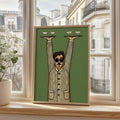 Elevate your space with this striking minimalist waiter wall art print. Featuring a modern figure design in multicolor tones, this unframed canvas piece brings retro bar charm to any kitchen or dining area. Perfect as a humorous gift for bartenders and hospitality enthusiasts, it combines artistic flair with practical appeal. The waterproof canvas ensures durability and longevity, making it ideal for various room settings. Display it solo or pair with complementary decor for a curated gallery wall that cele