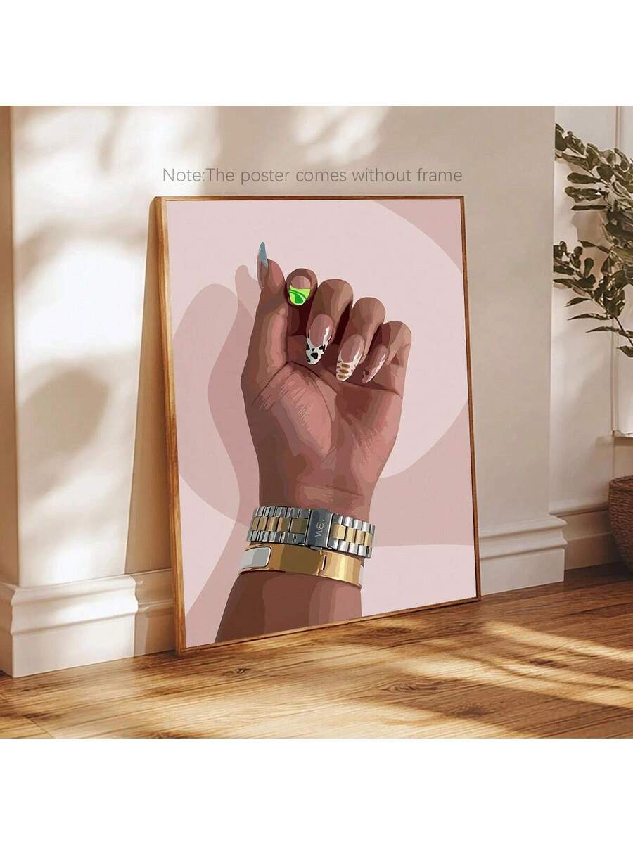 Transform your space with this striking nail art poster that brings contemporary elegance to any room. Featuring a modern figure design with clean, minimalist aesthetics, this canvas artwork adds a touch of sophistication to bedrooms, living rooms, or dining areas. Available in both framed and unframed options to suit your décor preferences. The removable design allows you to refresh your walls whenever inspiration strikes, making it an ideal choice for renters and design enthusiasts alike. Perfect for crea