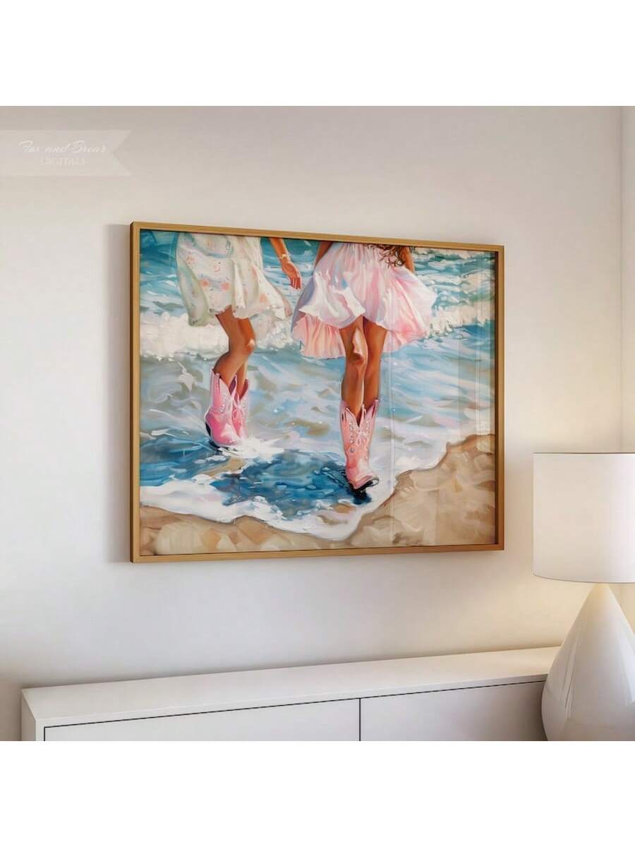 Add a touch of retro western charm to your space with this Chic Pink Cowgirl Boots Canvas Art. Perfectly suited for girly bedrooms and living areas, this artwork blends vintage style with a playful pink palette, creating a unique focal point that complements both modern and classic decor. Crafted on high-quality canvas, it offers durability and vibrant color retention, making it an ideal choice for those seeking to infuse personality and warmth into their interiors.