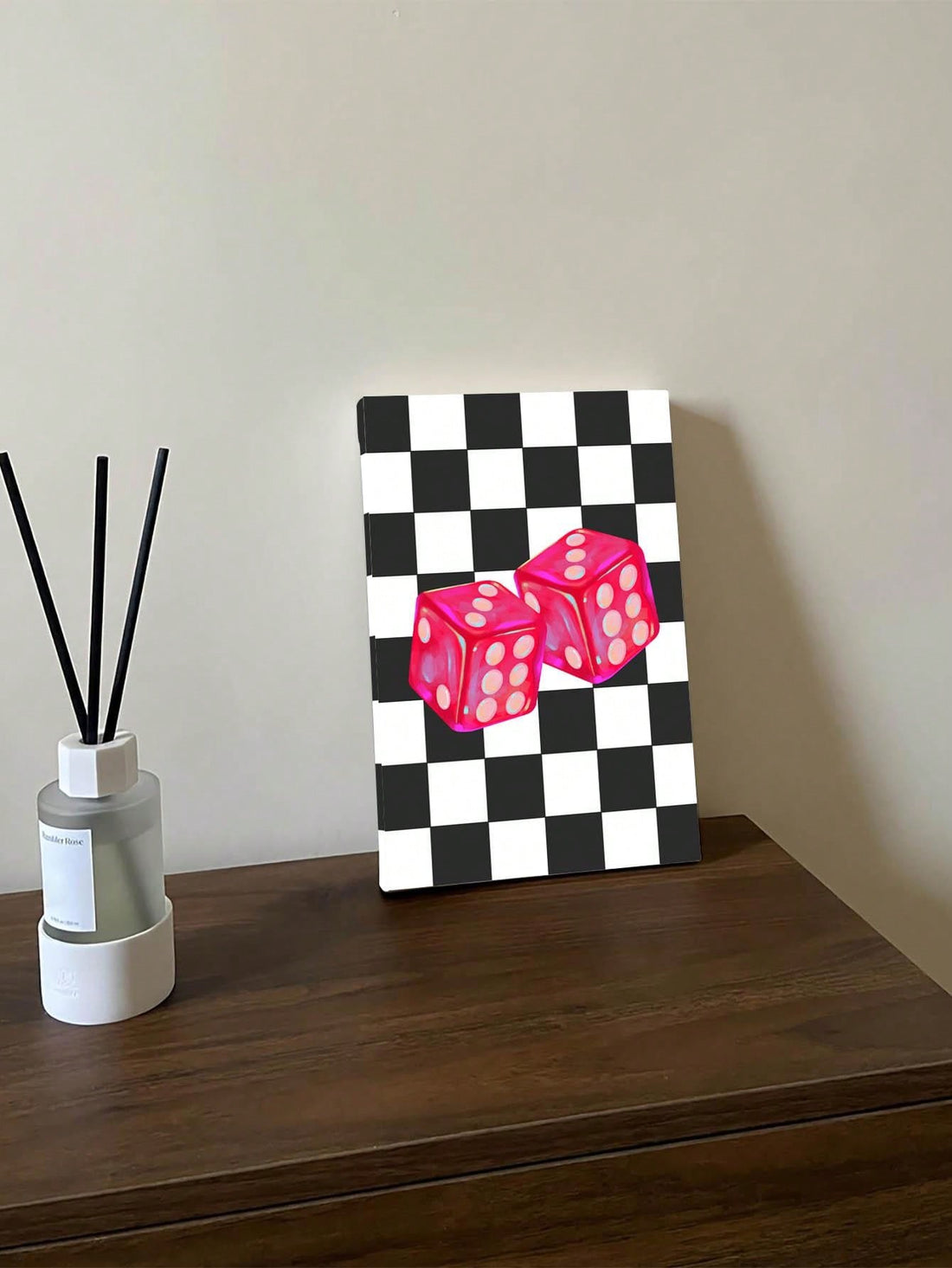 Elevate your home decor with our Chic Pink Dice Minimalist Wall Art. This aesthetic canvas print adds a trendy touch to any room. Its sleek design and high-quality materials make it the perfect statement piece. Create a modern and sophisticated atmosphere with this stylish addition.