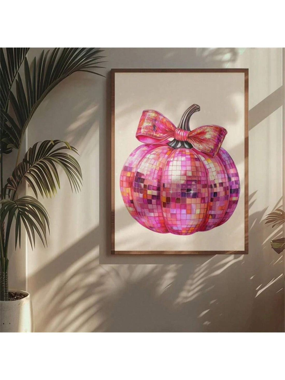 Elevate your Halloween decor with this Chic Pink Disco Pumpkin Canvas Poster. Featuring a unique blend of festive charm and modern style, this artwork adds a sophisticated yet playful touch to any space. Crafted on high-quality canvas, it ensures vibrant colors and lasting durability, making it a perfect statement piece for stylish seasonal decorating. Ideal for those seeking a contemporary twist on traditional Halloween themes.