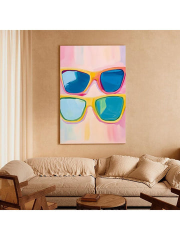 Elevate any room with this chic and stylish framed canvas art, featuring a stunning depiction of pink sunglasses. Perfect for adding a touch of glamour and sophistication to your space. The high-quality canvas and frame ensure long-lasting beauty for any wall.