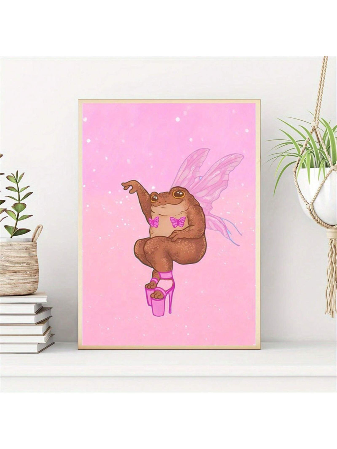 Elevate your space with the Chic Pink Toad Angel Canvas Art Print, a playful yet sophisticated piece featuring a humorous frog illustration. Perfectly suited for both home and office, this canvas adds a touch of whimsy while maintaining a stylish aesthetic. Its unique design serves as a conversation starter, bringing personality and charm to any room. Crafted for durability and visual appeal, this print complements contemporary decor with a lighthearted twist.