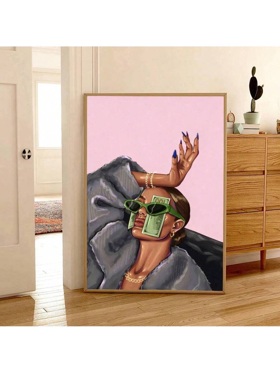 Transform your space with this striking pop art canvas featuring a fashionable woman in bold green sunglasses. The vibrant multicolor graphic design brings contemporary style and artistic flair to any room. Crafted on premium canvas, this piece works beautifully in living rooms, bedrooms, dining areas, or home offices. A perfect statement piece for those who appreciate modern art and want to add personality to their walls.