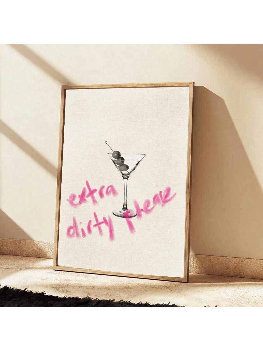 Elevate your space with this Chic Retro Martini Quote Wall Art, featuring a stylishly designed Extra Dirty Cocktail canvas print. Perfect for sophisticated home or office decor, this piece blends vintage charm with modern flair, creating an inviting ambiance. Crafted to complement any stylish setting, it adds a touch of personality and conversation-worthy elegance to your walls. Ideal for cocktail enthusiasts and design aficionados alike, this art print transforms any room into a chic, cultured environment.