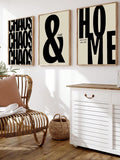 Elevate your living space with this Chic Retro Monochrome Canvas Art Set, featuring three pieces of black and beige typography wall decor. Designed to blend vintage charm with modern minimalism, these canvases add a sophisticated focal point to any room. Crafted for durability and style, they offer a timeless aesthetic that complements diverse interior themes, enhancing your home’s ambiance with subtle elegance.