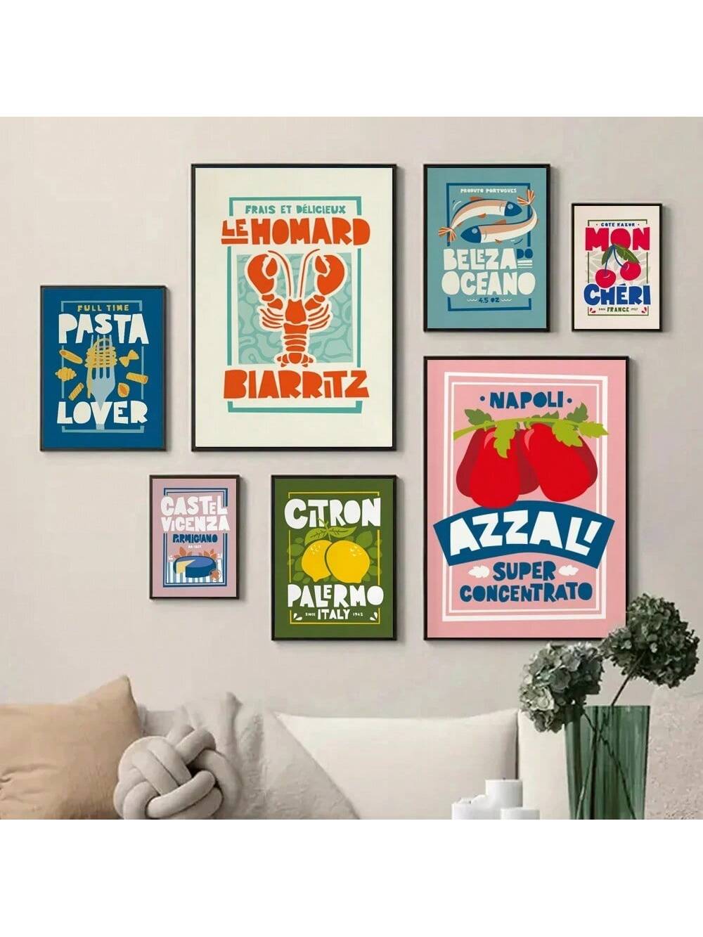 Elevate your kitchen aesthetic with this sophisticated vintage-inspired food poster celebrating the culinary heritage of Biarritz. Featuring exquisite illustrations of lobster and crab rendered in classic French and Italian design sensibilities, this canvas wall art brings timeless elegance to any dining space. The "Bon Appetit" motif captures the joie de vivre of European gastronomy, making it an ideal accent for food enthusiasts and design-conscious homeowners. Perfect for kitchens, dining rooms, or culin