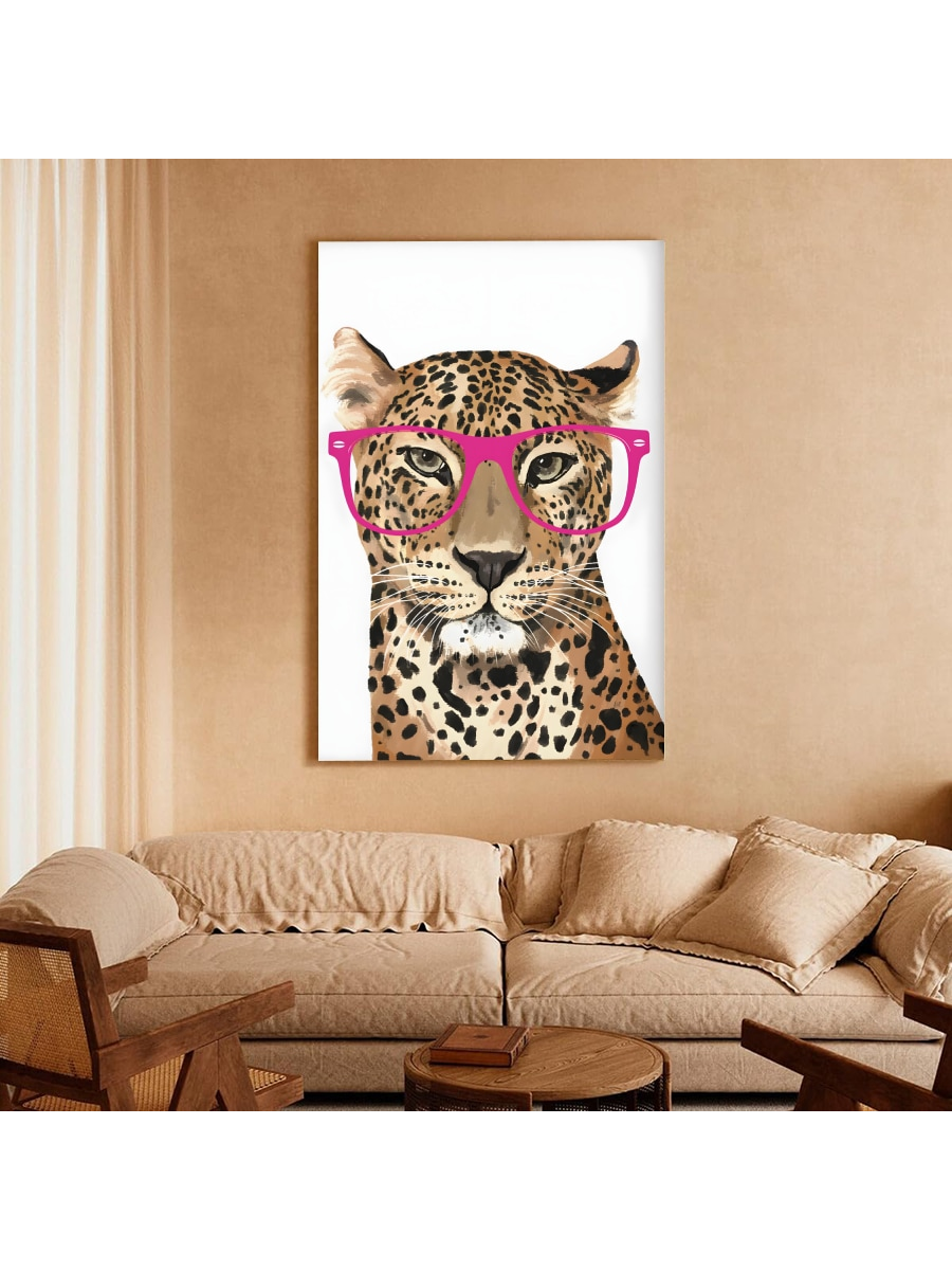 Enhance the style of your bedroom or dorm with our Chic Vogue Leopard Wall Art. Featuring a fashionable leopard print design, this framed print is ready-to-hang and adds a touch of elegance to any room. Elevate your decor with this sophisticated wall art.