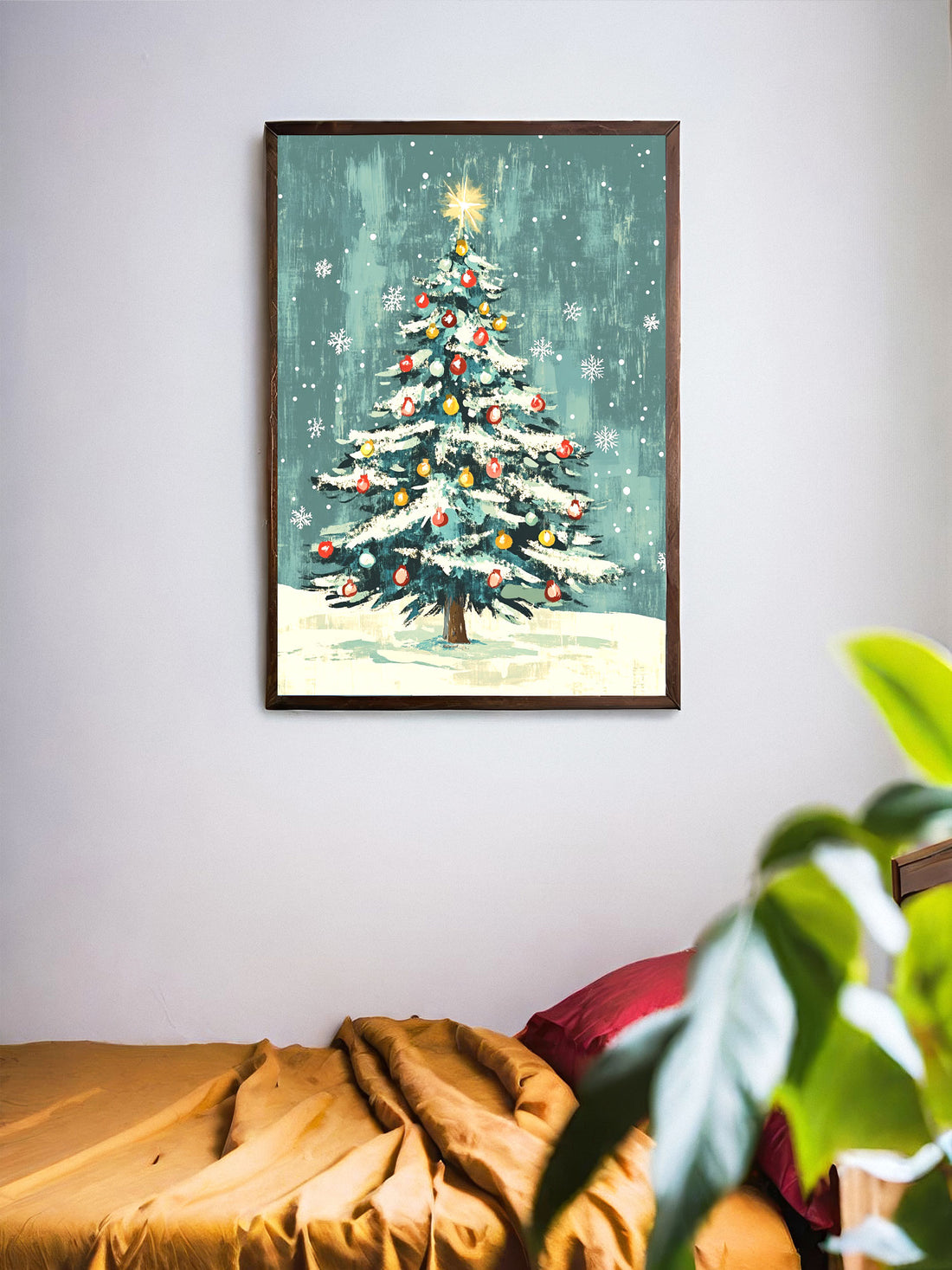 Add a festive touch to your home decor with our Christmas Tree Painting Decoration Canvas Poster. Ideal for living rooms, sofa backdrops, or bedside decorations, this canvas poster boasts intricate details and vivid colors. Plus, with no frame required, it's easy to hang and enjoy. Transform your space into a winter wonderland today.