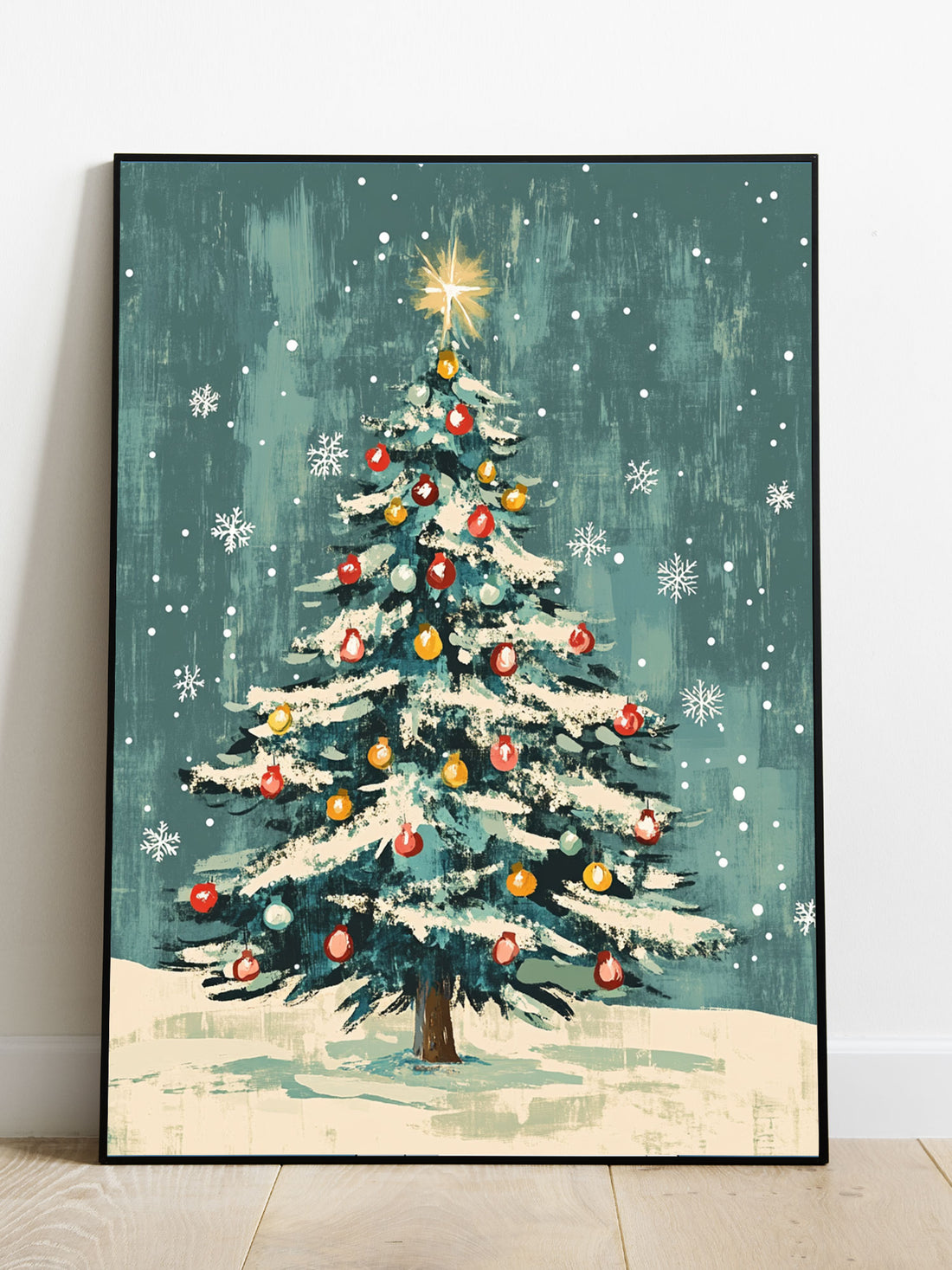 Add a festive touch to your home decor with our Christmas Tree Painting Decoration Canvas Poster. Ideal for living rooms, sofa backdrops, or bedside decorations, this canvas poster boasts intricate details and vivid colors. Plus, with no frame required, it's easy to hang and enjoy. Transform your space into a winter wonderland today.