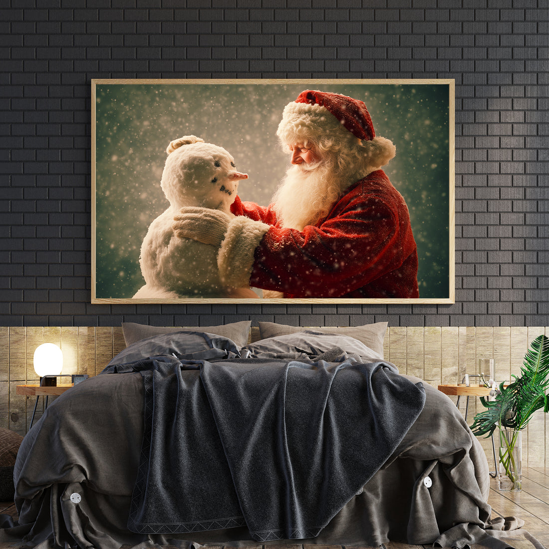 Transform your space into a winter wonderland with this captivating Christmas canvas wall art. Featuring a charming snowman set against a serene holiday landscape, this piece brings festive warmth and nostalgic charm to any room. The carefully composed winter scene works beautifully as a living room focal point, sofa backdrop, or bedside accent, adding visual interest without overwhelming your décor