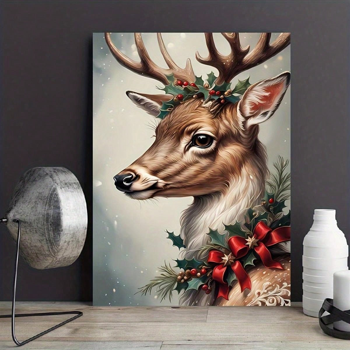 Add an artistic touch to your festive home decor with our Christmas Reindeer Watercolor Canvas Poster. This modern art piece is the ideal holiday gift for loved ones. Expertly crafted, the watercolor design of a reindeer adds a whimsical touch to any room. Order now and add some holiday cheer to your home!