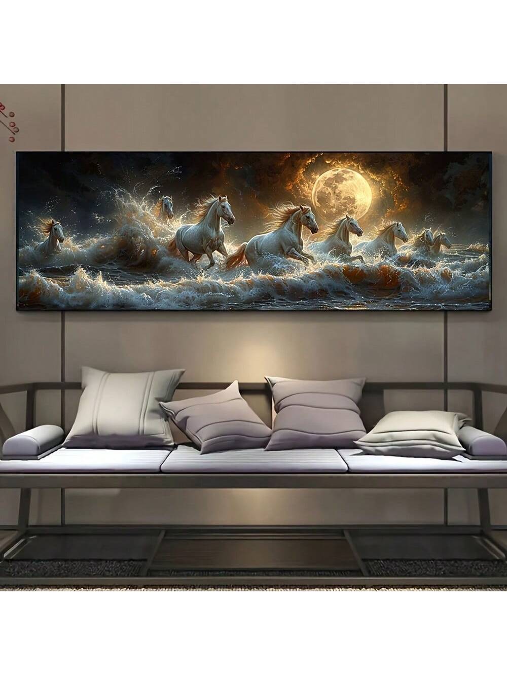 Capture timeless elegance with this Classic Retro Running Horses Canvas Art Print. Featuring dynamic horses in motion, this frameless canvas adds a sophisticated vintage touch to any home or office space. Its versatile design complements various decor styles, creating an inspiring atmosphere that blends classic charm with modern simplicity. Durable and easy to hang, it’s an expert choice for enhancing your environment with artistic flair.