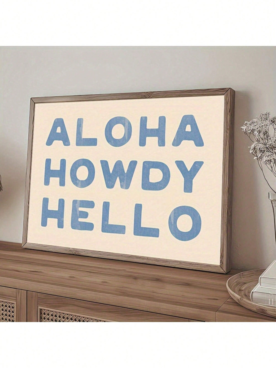 Add a touch of coastal charm to your home decor with our unique Coastal Aloha Cowgirl Canvas Art. Featuring a beautiful blue and beige print, this canvas art is the perfect addition to any room. Made with high-quality materials, it will bring a sense of relaxation and warmth to your space.