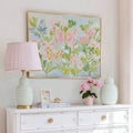 Colorful abstract butterfly flower botanical canvas poster