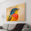 Expertly capture the vibrant beauty of tropical birds with our Colorful Bird Portrait Canvas Wall Art. This stunning photography print is perfect for adding a touch of nature to any living room, sofa backdrop, or bedside. Elevate your home decor with this eye-catching and lively piece.