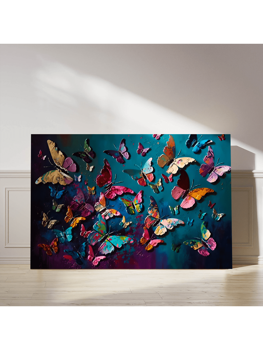 Add a vibrant touch to your space with our Colorful Butterfly Framed Canvas Art. Featuring a stunning butterfly design, this wall decor will bring a splash of color to any room. Made with high-quality materials, it is a durable and eye-catching addition to your home.