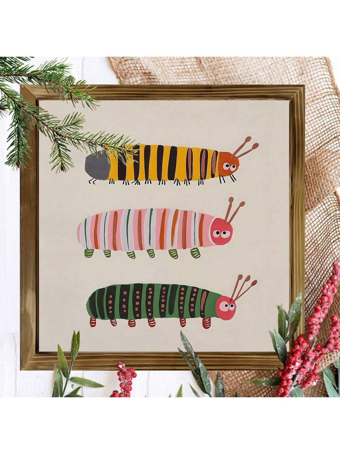 Brighten any child's room or living space with this Colorful Caterpillar Insect Art Poster. Expertly designed to capture attention, it combines vibrant hues and playful imagery to stimulate creativity and curiosity. Perfect for adding a cheerful, educational touch to your décor, this poster enhances the environment with both style and learning appeal. Durable and visually engaging, it’s an ideal choice for parents and educators seeking quality wall art that inspires young minds.