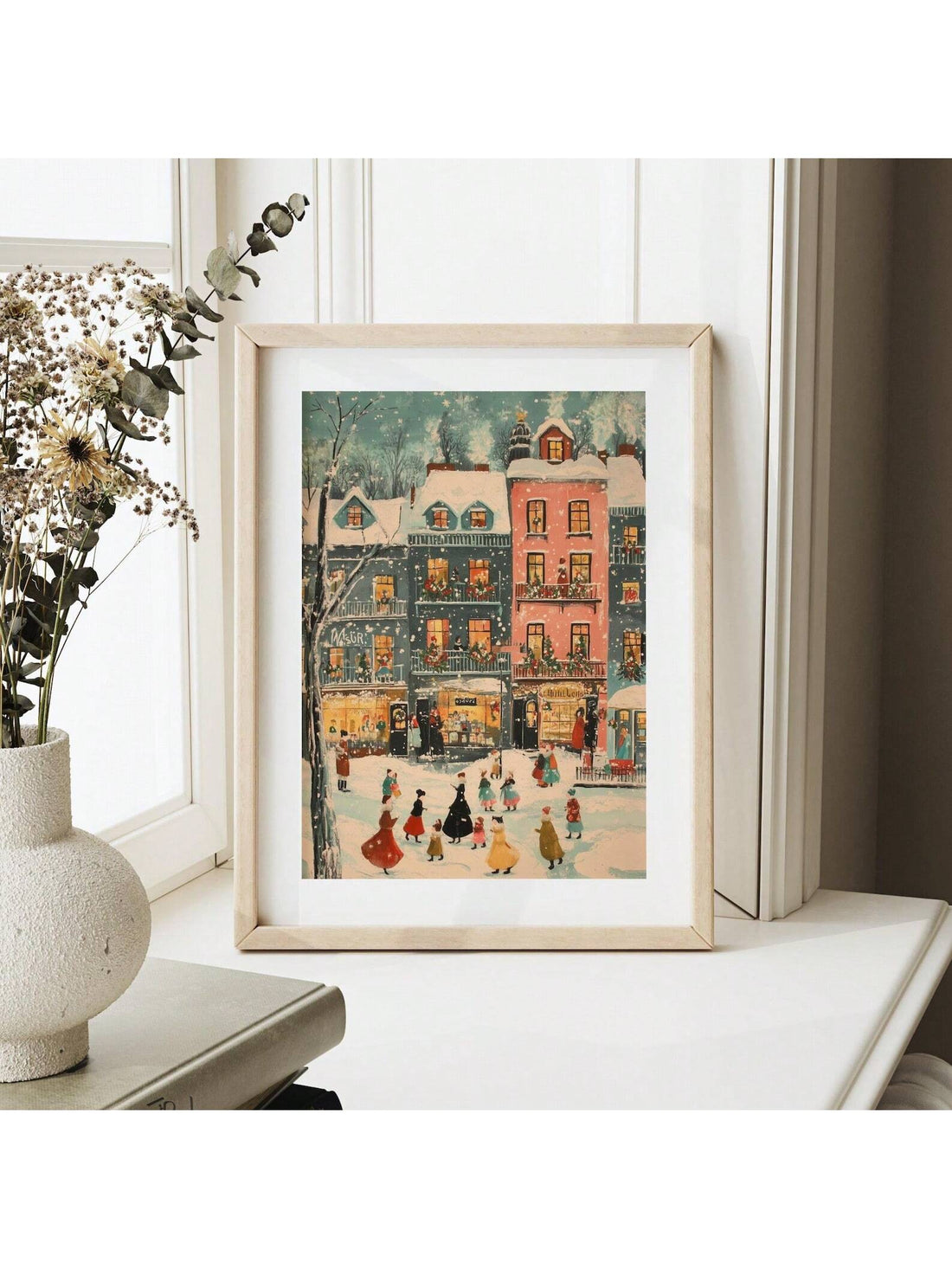 Transform your holiday space with this charming Christmas village printable wall art. Designed for farmhouse aesthetics, this festive digital download features vibrant colors and nostalgic village scenes perfect for creating seasonal ambiance. Simply download, print, and display—ideal for framing or gallery wall arrangements. Instantly elevate your home decor without the commitment of permanent installations. A versatile, budget-friendly solution for holiday decorating that captures the warmth and character