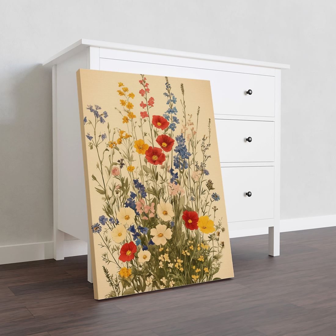 Enhance your living space with our vibrant Colorful Floral Canvas Wall Art. The stunning wildflower painting adds a touch of nature to any room, making it perfect as a backdrop for your sofa or a beautiful bedside decoration. Elevate your home decor with this colorful and lively piece.