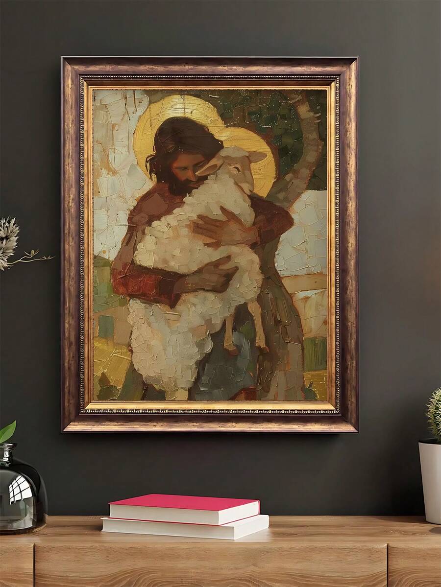 Bring spiritual inspiration into your home with this stunning Colorful Jesus and Lamb Oil Painting Print. Featuring vibrant, modern artwork that captures the beauty of faith, this piece works beautifully in dining rooms, home offices, or any space needing uplifting décor. Available as both framed and unframed canvas options to suit your style and space. The waterproof canvas ensures durability and longevity, while the removable design makes it easy to update your walls whenever you like. Perfect for persona