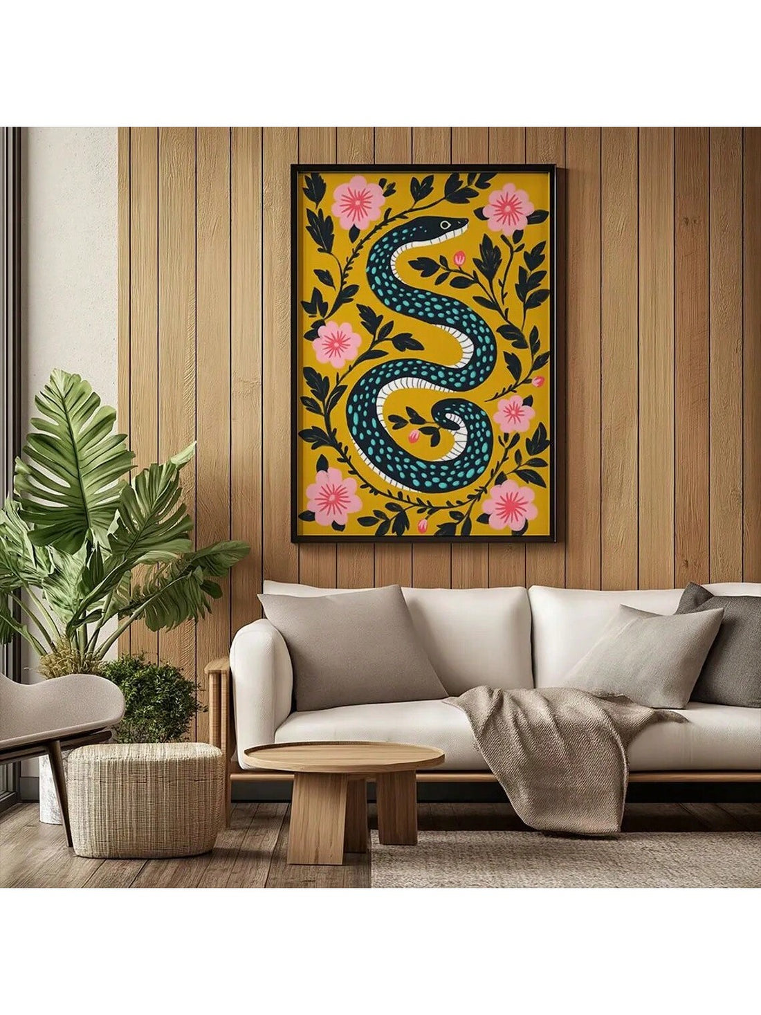 Celebrate vibrant Latin culture with this Colorful Mexican Snake Poster, a striking piece of folk art designed to enhance bohemian home decor. Featuring intricate details and bold colors, it brings an authentic, artistic flair to any room. Ideal for those seeking unique, culturally inspired accents, this poster adds warmth and character while reflecting the rich heritage of Mexican craftsmanship. Perfect for galleries, living spaces, or creative environments, it combines traditional motifs with contemporary