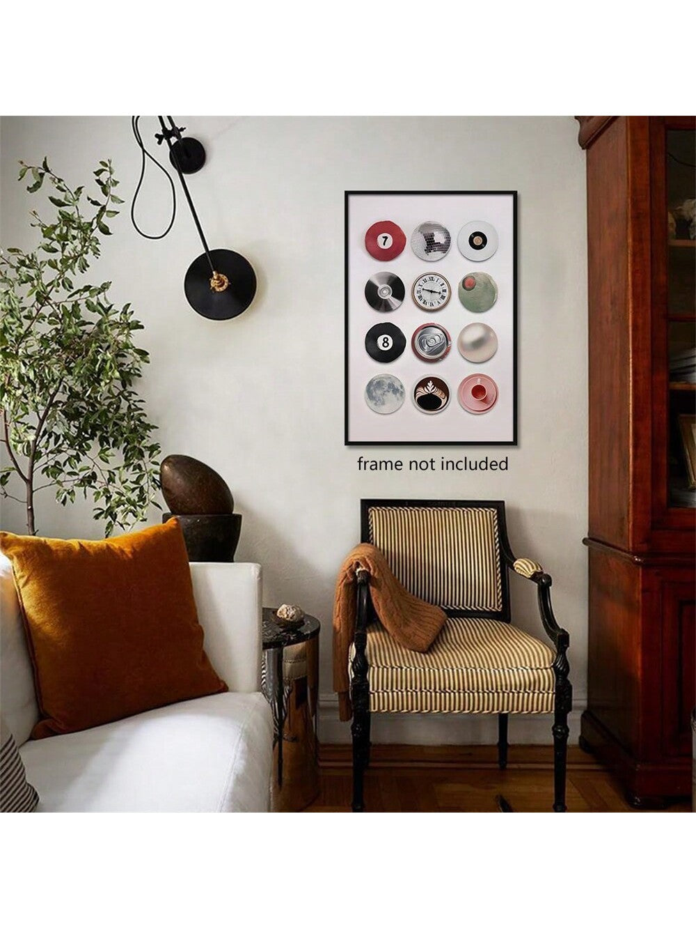 Add a vibrant retro touch to your space with this Colorful Vintage Disco Ball Canvas Art. Featuring iconic 8 Ball and Lucky 7 designs, this poster effortlessly combines nostalgic charm with funky flair. Perfect for enhancing home décor or creating an eye-catching wall display, it brings energy and style to any room with its vivid colors and classic motifs. Crafted to captivate enthusiasts of vintage aesthetics, it’s an ideal choice for transforming ordinary walls into dynamic focal points.