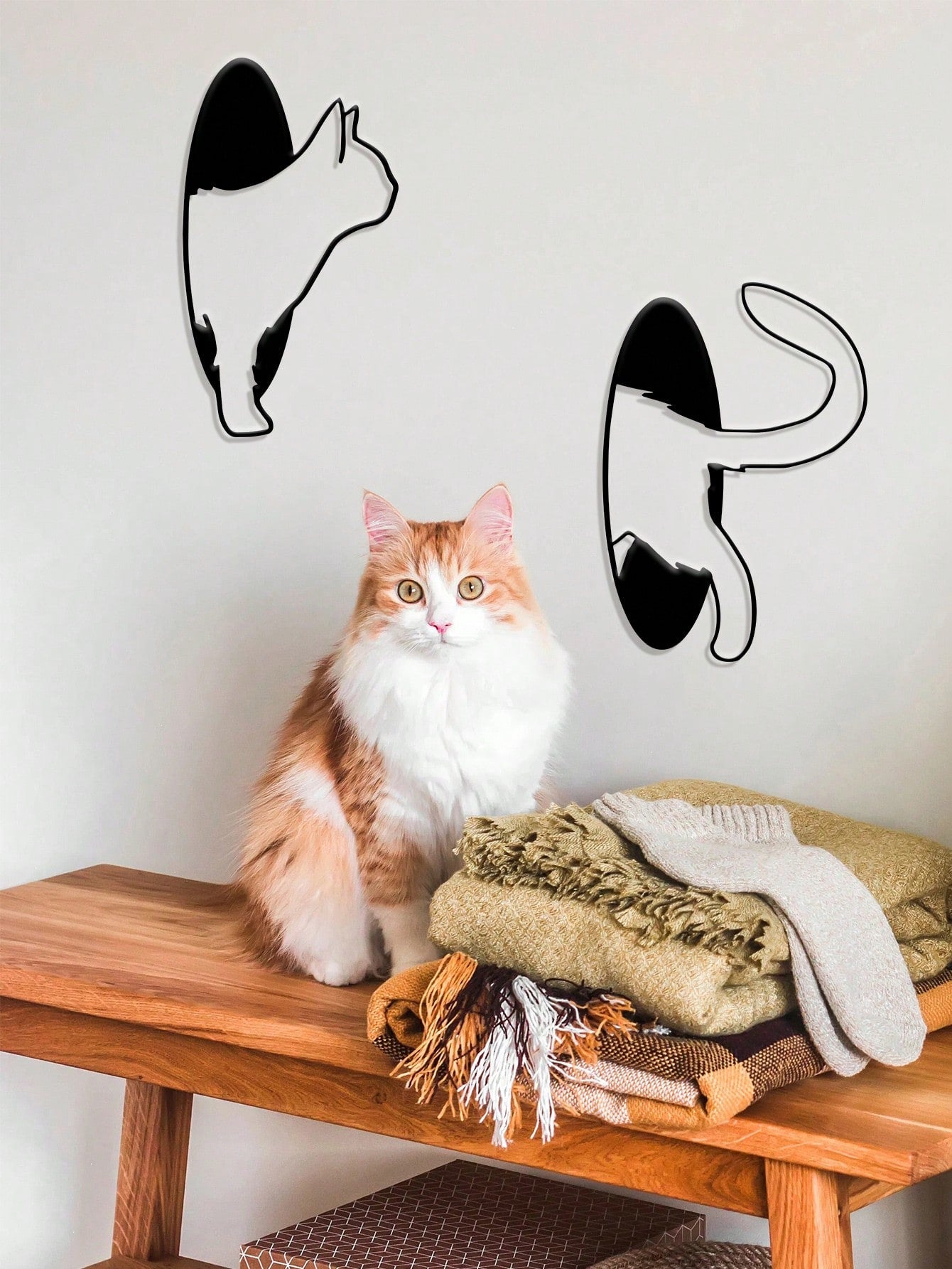This stylish metal wall art featuring the Cosmic Cat Adventure is a must-have for any space lover. Made with high-quality materials, this piece will add a touch of whimsy and sophistication to any room. Perfect for bringing the wonders of the universe into your home.