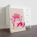 Add a touch of rustic charm to your living space with this Cowboy Cat Canvas Wall Art. Featuring a unique pink and beige western-style print, it complements both modern and traditional decor. Perfect for enhancing your living room, sofa backdrop, or bedside area, this piece brings character and warmth to any room. Crafted for durability and visual appeal, it’s an ideal choice for those seeking distinctive home decoration with a subtle western flair.