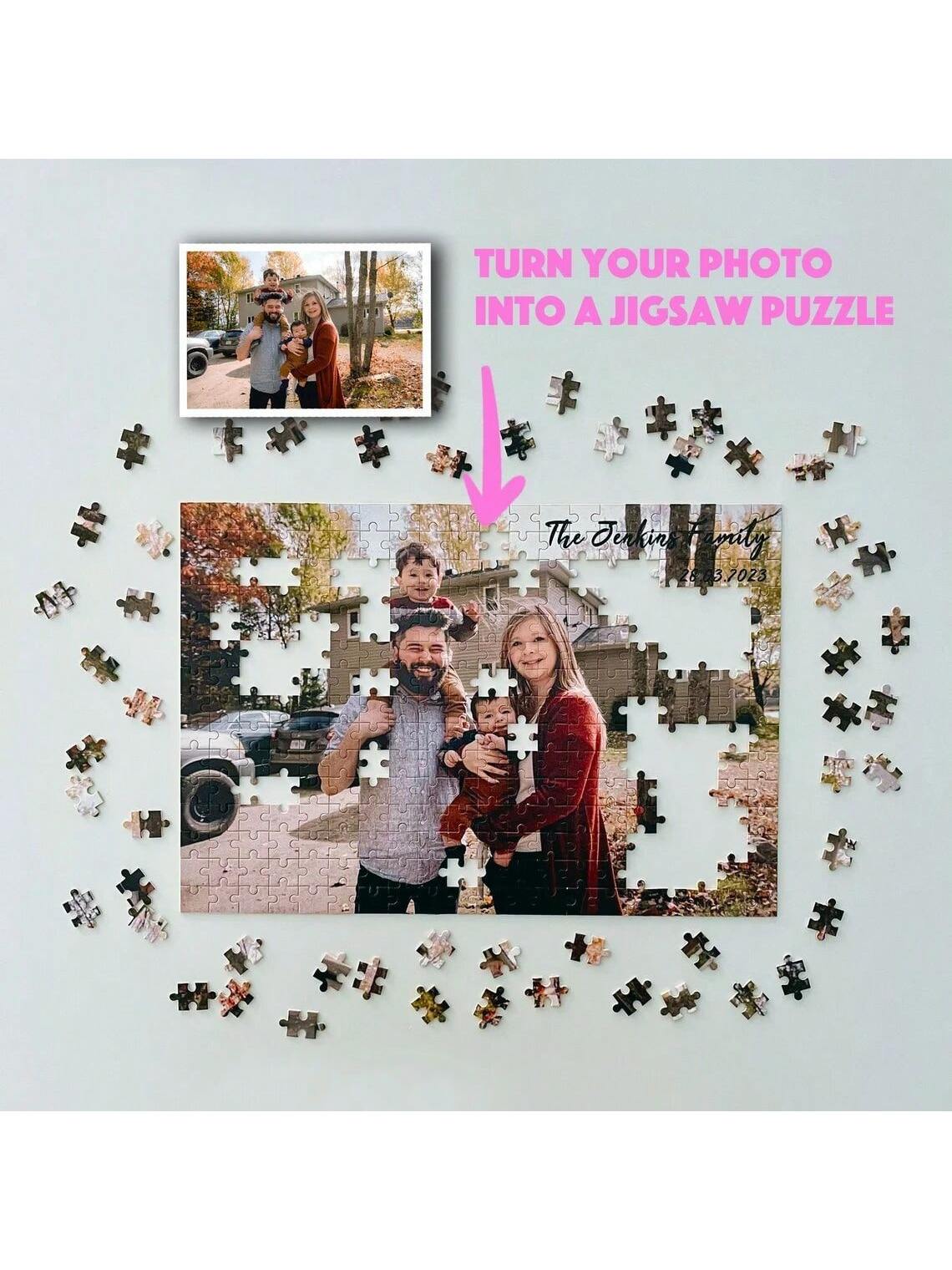 This personalized family photo puzzle is the perfect way to create lasting memories and celebrate your anniversary. Our high-quality puzzle features your favorite family photo, making it a unique and thoughtful gift that will be cherished for years to come. Share in the joy of putting together this special puzzle with your loved ones.