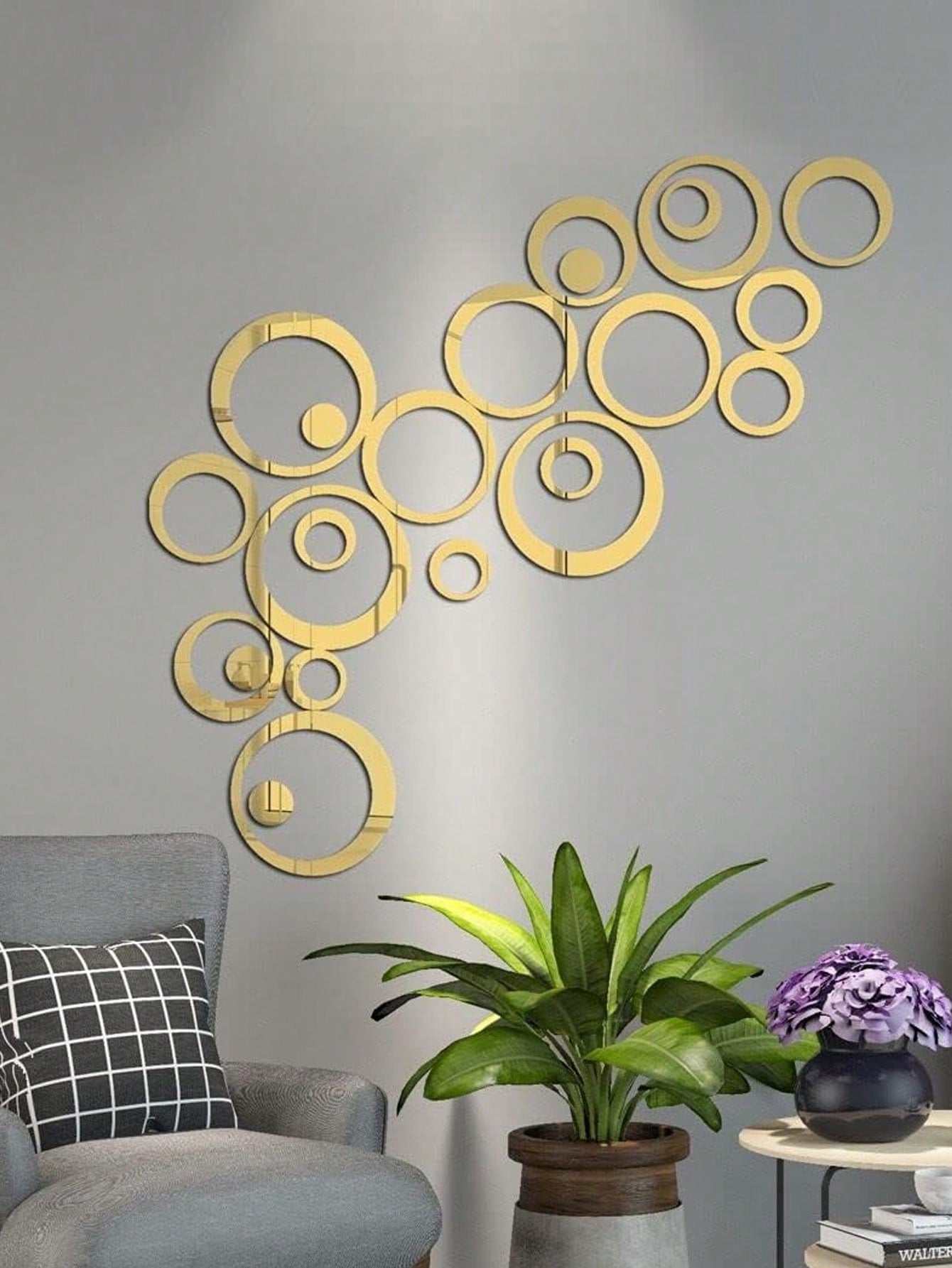 Transform your living spaces and kids' rooms with the Creative Circle Mirror Wall Sticker. Made of high-quality acrylic, this DIY geometric decor adds a touch of creativity to any room. Easy to install, this mirror sticker enhances the visual appeal of your space while reflecting light to create a brighter and more spacious atmosphere.