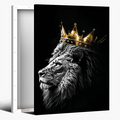 Elevate your home décor with the regal and majestic Crowned Majesty: Framed Lion Canvas Artwork. This stunning piece features a lion crowned in all its glory, adding a touch of elegance to any room. Made with high-quality materials, this canvas artwork is sure to impress and elevate your space.