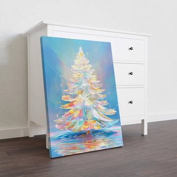 Elevate your seasonal décor with this stunning crystal Christmas tree canvas wall art featuring a prismatic glass design. The intricate print captures the luminous beauty of crystalline forms, creating a sophisticated focal point that transcends holiday decorating.