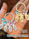 This customized birthstone keychain is the perfect gift for moms, dads, and couples. Each keychain is uniquely designed with a personalized birthstone that holds special significance. Made with high-quality materials, this keychain is a meaningful and lasting way to show someone you care.