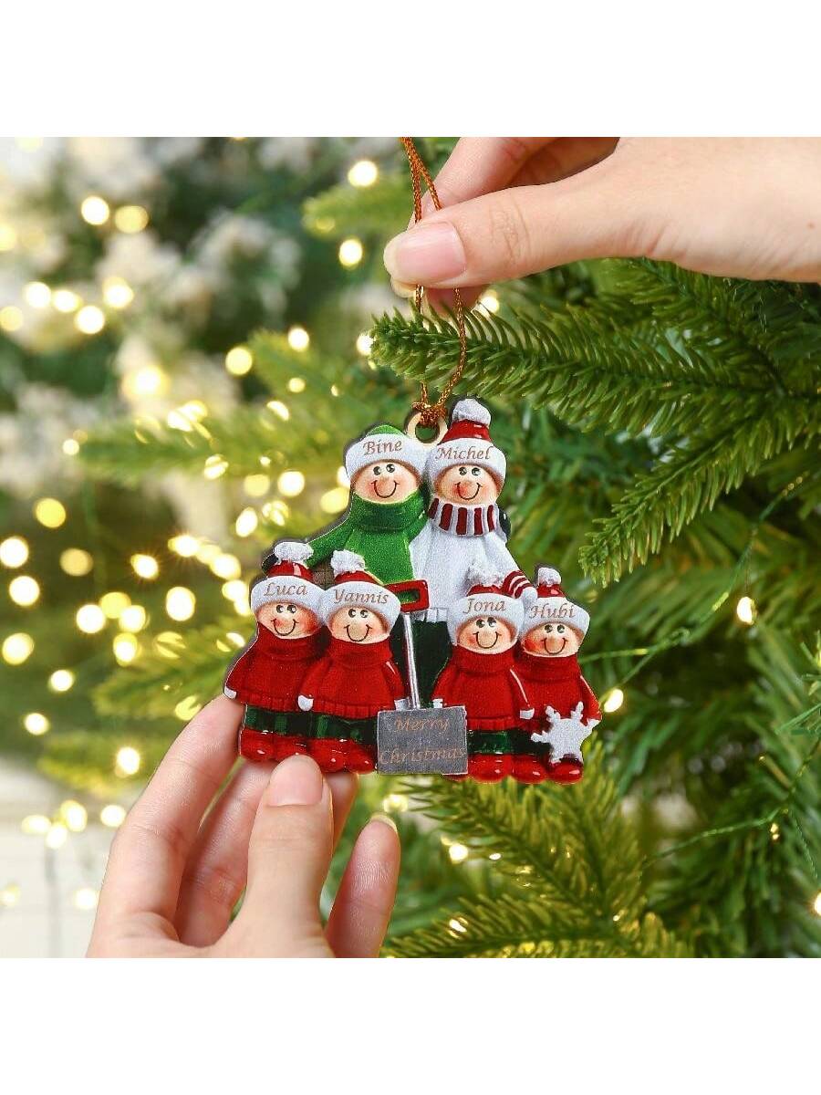 These customized wooden decorations add a personal touch to your Christmas tree and home party. With a family name of your choice, they are perfect for creating a warm and festive atmosphere. Handcrafted from high-quality wood, these pendants are durable and make for a unique and meaningful gift.
